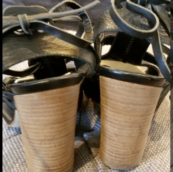 Browns Black Up Heeled Sandals - Picture 4 of 8